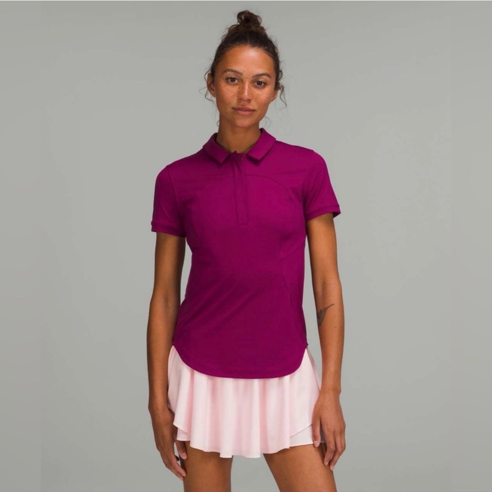 lululemon athletica Women's Magenta Short Sleeve Polo size 6
